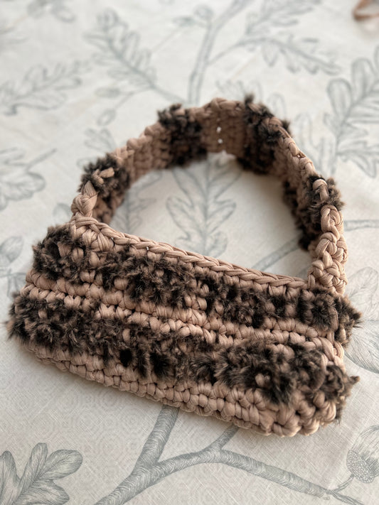 Aurelia - Beige with Dark Brown Faux Fur